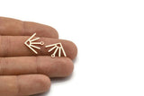 Copper Sun Charm, 12 Raw Copper Sun Charms With 1 Loop (18x15x0.80mm) M02434