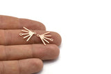 Copper Sun Charm, 12 Raw Copper Sun Charms With 2 Loops (18x17x0.80mm) M02435