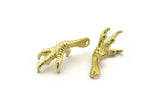 Eagle Paw Pendant, Raw Brass Wild Animal Eagle Claw Charms (34x15mm) N0153