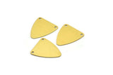 Brass Triangle Charm, Raw Brass Triangle Charms with 2 Holes (18x16mm)  D0015--N0679