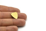 Brass Triangle Charm, Raw Brass Triangle Charms with 2 Holes (18x16mm)  D0015--N0679