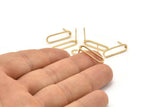 Altın Oval Küpe, 8 Altın Kaplama Pirinç Oval Küpe (20x6x0,8 mm) BS 1857 A1786 H0888