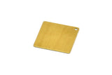 Brass Square Blank, 48 Raw Brass Square Stamping Charms, Pendant (20x20mm) ( A0061 )
