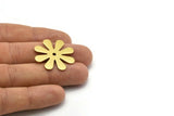 Raw Brass Flower Stamping Blank , Charms (28x0.80mm) D0410--n0681