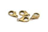 Brass Parrot Clasp, Raw Brass Lobster Claw Clasps (23x13mm) Bs-1182--n0589