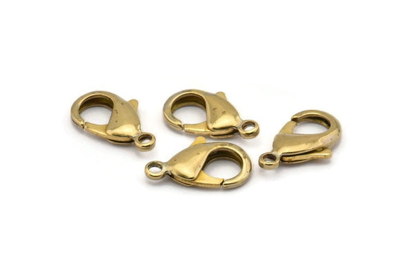 Brass Parrot Clasp, Raw Brass Lobster Claw Clasps (23x13mm) Bs-1182--n0589
