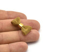 Brass Wire Mesh, 10 Raw Brass Wire Mesh Bow Findings (25x15mm) D0034--c048