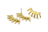 Earring Studs, 2 Raw Brass - Brass Earrings - Earring Findings (29x13mm) N1673
