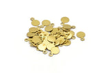 Brass Cabochon Tag, 500 Raw Brass Cabochon Tags, Stamping Tags (6mm) Brs 88 A0217