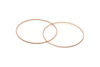 Rose Gold Circle Connector, 8 Rose Gold Plated Brass Circle Connectors (60x0.85mm) Bs-1112 Q0034