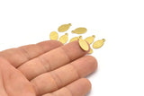 Brass Oval Charm, 24 Textured Raw Brass Oval Charms With 1 Loop, Blanks (14x8x0.80mm) M02574