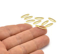 Brass Marquise Blank, 50 Raw Brass Oval Blanks, Stamping Blanks (14x4x0.80mm) M02576