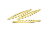 Brass Oval Charm, 12 Raw Brass, Brass Charms, Brass Oval Moon Phases Charms With 1 Hole (50x7x0.80mm) M02500