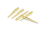 Brass Triangle Charm, Raw Brass Tiny Triangle Charms With 1 Loop, Findings (29x4.5x0.80mm) M02505