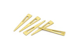 Brass Triangle Blank, 50 Textured Raw Brass Tiny Triangle Stamping Blanks, Findings (26x4.5x0.80mm) M02501