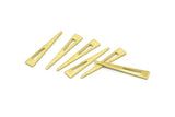 Brass Triangle Blank, 50 Textured Raw Brass Tiny Triangle Stamping Blanks, Findings (26x4.5x0.80mm) M02501