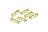Brass Charm, 50 Raw Brass Rectangle Charms With 1 Hole, Geometric Blanks, Charms (14x4x0.80mm) M02584