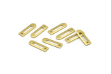 Brass Charm, 50 Raw Brass Rectangle Charms With 1 Hole, Geometric Blanks, Charms (14x4x0.80mm) M02584