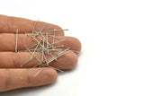 Silver Ball Pin, 50 Nickel Free Silver Plated Ball Pins, Findings (0.60x25mm) Bp-025-2 Brc217