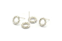 Silver Round Earring, 2 925 Silver Round Earring Studs (11mm) N1201