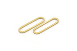 Altın Oval Charm, 12 Altın Kaplama Pirinç Oval Halka, Bağlantı Elemanları (25x7x0,80 mm) BS 1732