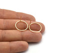 Gold Circle Earring, 6 Gold Plated Brass Circle Stud Earrings (18x1x1mm) BS 1096 A1933