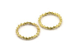 Brass Circle Connector, 4 Raw Brass Circle Connectors Closed Ring (24x2mm) N1723