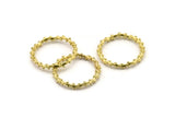 Brass Circle Connector, 4 Raw Brass Circle Connectors Closed Ring (24x2mm) N1723
