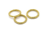 Brass Circle Connector, 2 Raw Brass Circle Connectors Closed Ring (25x3.5mm) N1721