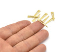 Brass Triangle Blank, 50 Raw Brass Tiny Triangle Blanks, Findings (20x4x0.80mm) M02471