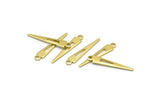Brass Triangle Charm, 50 Raw Brass Tiny Triangle Charms With 1 Loop, Findings (23x4x0.80mm) M02467