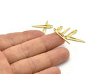 Brass Triangle Charm, 50 Raw Brass Tiny Triangle Charms With 1 Loop, Findings (23x4x0.80mm) M02467