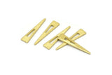 Brass Triangle Blank, 50 Textured Raw Brass Tiny Triangle Blanks, Findings (20x4x0.80mm) M02470