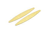 Brass Oval Blank, 12 Textured Raw Brass Marquise Stamping Blanks (50x7x0.80mm) M02519