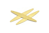 Brass Oval Blank, 12 Textured Raw Brass Marquise Stamping Blanks (50x7x0.80mm) M02519