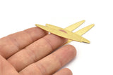 Brass Oval Blank, 12 Textured Raw Brass Marquise Stamping Blanks (50x7x0.80mm) M02519