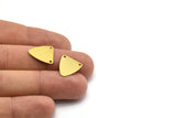 Brass Triangle Charm, Raw Brass Triangle Tags With 2 Holes (13.5x15mm) D0042--n0675