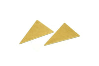 Brass Triangle Blank, 250 Raw Brass Triangle Blanks without Holes (25x16mm) A0409
