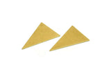 Brass Triangle Blank, 250 Raw Brass Triangle Blanks without Holes (25x16mm) A0409