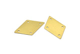 Geometric Stamping Blank, 5 Raw Brass Parallelogram Blanks, With 4 Holes (15x30mm) Brass 0575 A0604