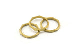 Brass Faceted Ring, Raw Brass Faceted Rings, Connectors (16mm) N0499