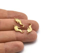 Brass Seahorse Charm, 12 Raw Brass Seahorse Charms With 1 Loop, Pendants, Earrings, Findings (20x7mm) SY0077