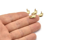 Pirinç Kuş Tılsımı, 1 Döngülü 8 Ham Pirinç Kuş Tılsımı (14x6mm) SY0065