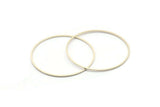 45mm Silver Rings - 12 Antique Silver Brass  Circle Connectors (45x1x1mm) BS 1084 H0013