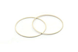 45mm Silver Rings - 12 Antique Silver Brass  Circle Connectors (45x1x1mm) BS 1084 H0013