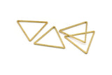 Brass Triangle Charm, 25 Raw Brass Open Triangle Ring Charms (27x1mm) Bs 1028