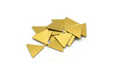 Brass Stamping Blank, 50 Raw Brass Triangle Stamping Blanks (14x12x0.70mm) A0411