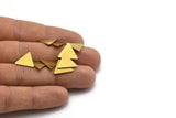 Brass Stamping Blank, 50 Raw Brass Triangle Stamping Blanks (14x12x0.70mm) A0411