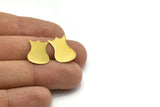 Brass Tulip Blank, 30 Raw Brass Tulip Blanks, No Hole (18x13mm)  D0214--C042