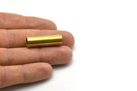 Industrial Long Tubes - 10 Raw Brass Industrial Long Tube Findings, (30x9mm) Brc180--r027
